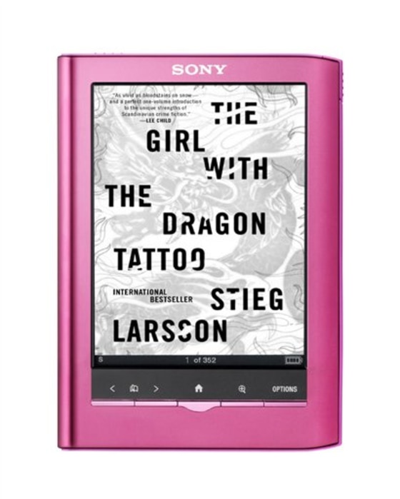 This product image provided by Sony Corp., shows the Sony Reader Pocket Edition, in pink.